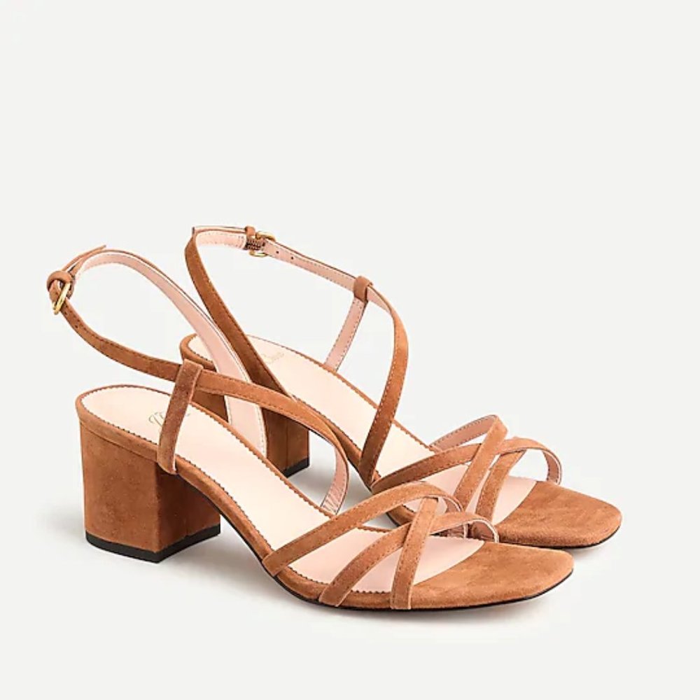 J. Crew Odette strappy sandals in suede